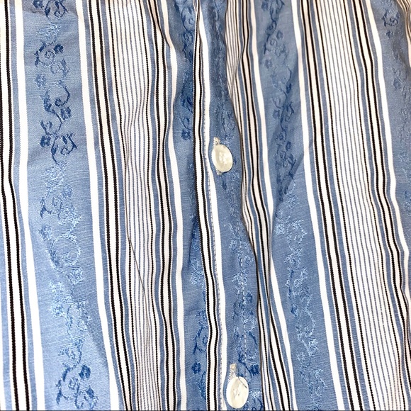 EUC H&M Casual Button up Blue Stripe Shirt, L - Picture 3 of 11